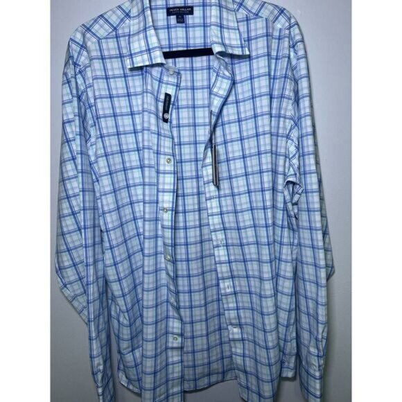 Peter Millar Crown Crafted Men's Size XL Performance Plaid Sport Shirt $200 NWT - Picture 9 of 13
